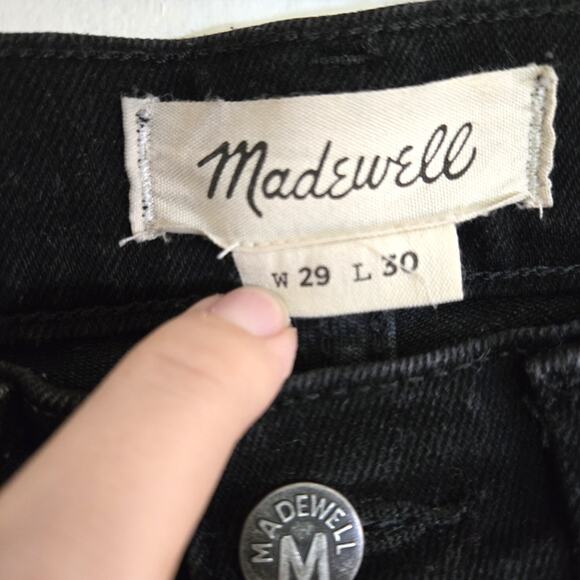 Madewell Black Athletic Slim Jeans W 29 X L 30 - Picture 7 of 10